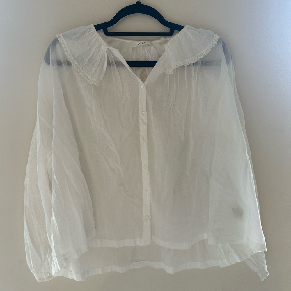 Down white blouse